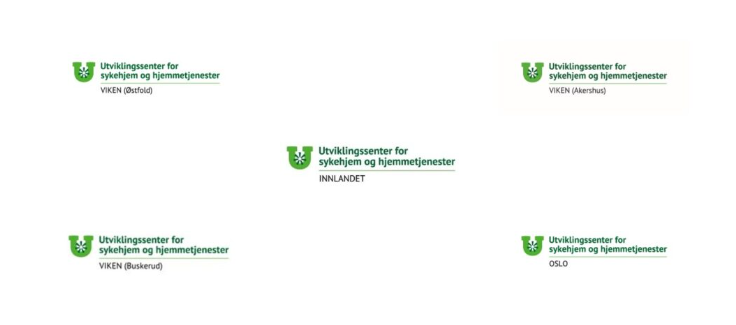 Bildet viser logoen til de 5 USHT ène som samarbeider om å lage webinarene "Rett tiltak til rett tid" - Klikk for stort bilde